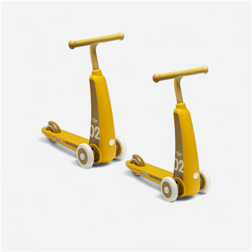 Lot de 2 Trottinettes Dino jaune
