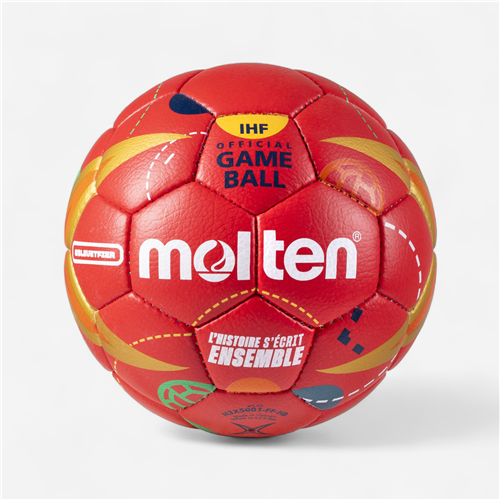 Ballon de handball Molten taille 3 - Hx5001 FFHB rouge
