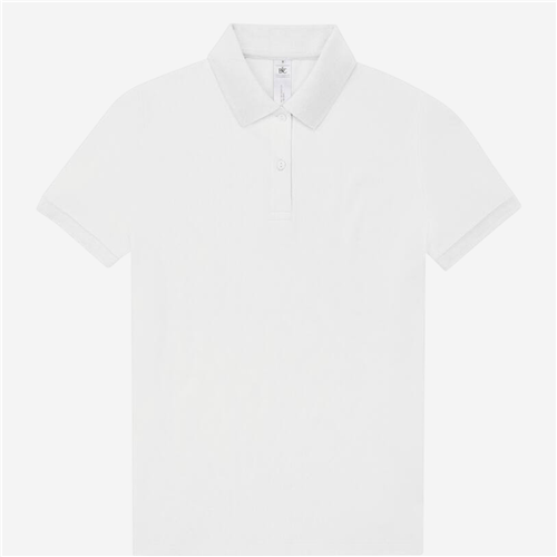 Polo femme B&amp;C - Coton 210 Blanc 