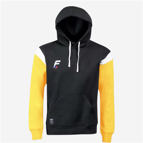 Sweat capuche conquête FORCE XV adulte jaune / noir / blanc