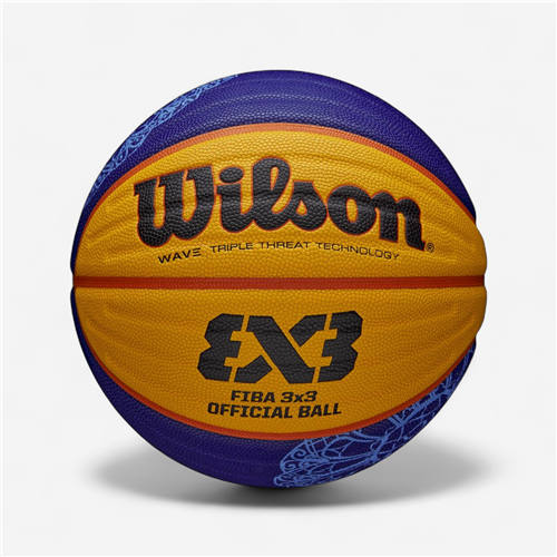 Ballon de basket 3x3 Wilson - Officiel 2024 Bleu / Jaune