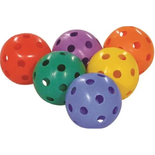 6 Balles unihockey de couleur - Megaform