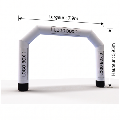 Arche gonflable événementielle taille XL 7,9 x 5,95 m - Doublet