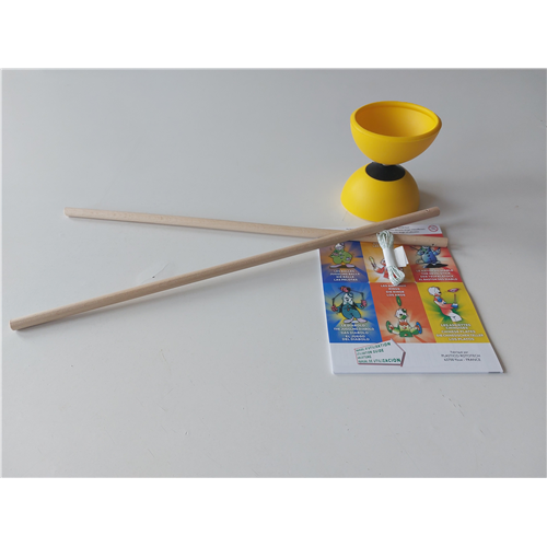 DIABOLO CLASSIC JAUNE + BAGUETTES BOIS