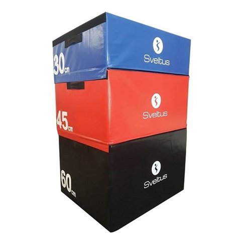 Caisse de saut cross training - Sveltus Set de 3 plyobox mousse 30/45/60cm 
