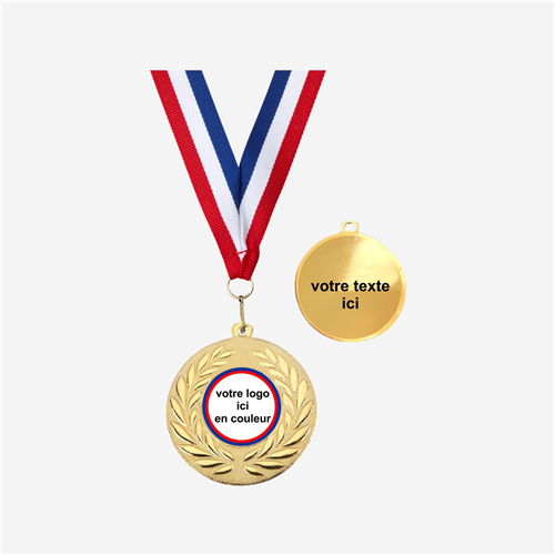 Médaille 50 mm - Or personnalisée 