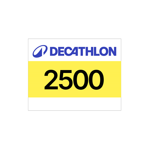 dossards course à pied decathlon jaune 1-2500