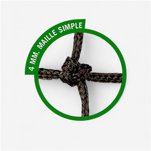 Paire de filets de football Sportifrance - but à11 Maille simple 145Mm Ø3mm