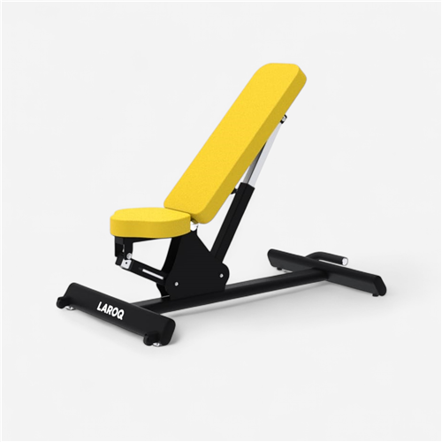 Banc de musculation Laroq - Banc réglable jaune 