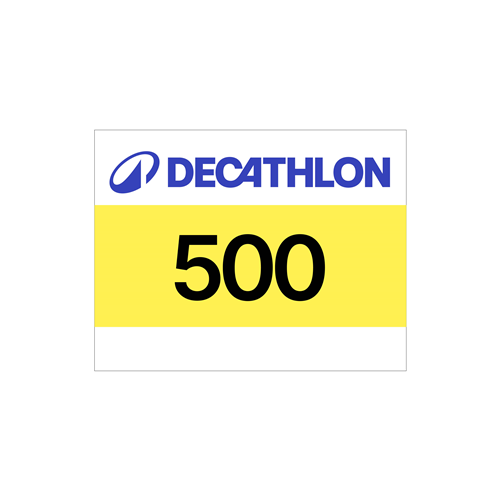 dossards course à pied decathlon jaune 1-500