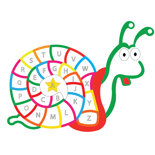  ALPHABET SUR ESCARGOT SILHOUETTE