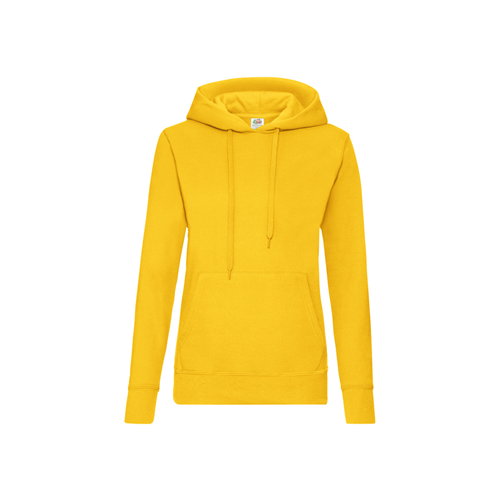 SWEAT CAPUCHE  FEMME JAUNE