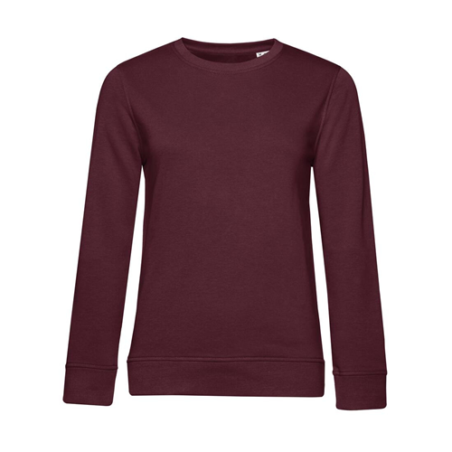 SWEAT COL ROND ORGANIQUE FEMME BORDEAUX