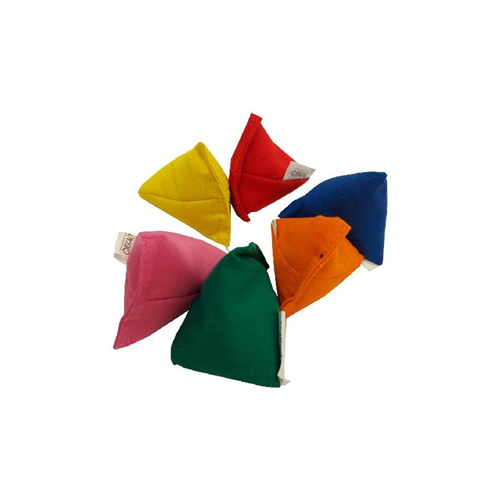 LOT DE 6 BALLES A GRAINS TRIANGULAIRES