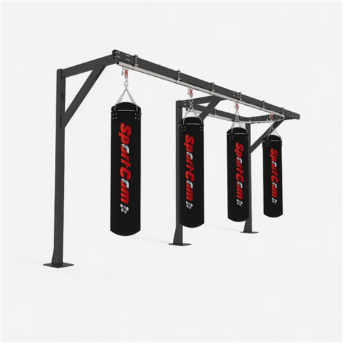 Rail de convoyage portique 4 sacs boxe Sportcom