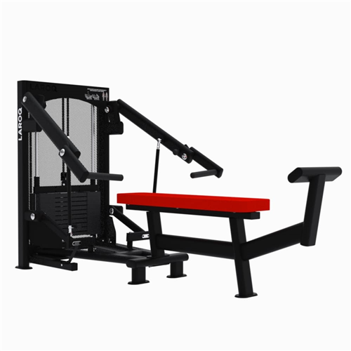 Machine de musculation Développé Couché Convergent charge de 80 Kg - Laroq MX43 rouge