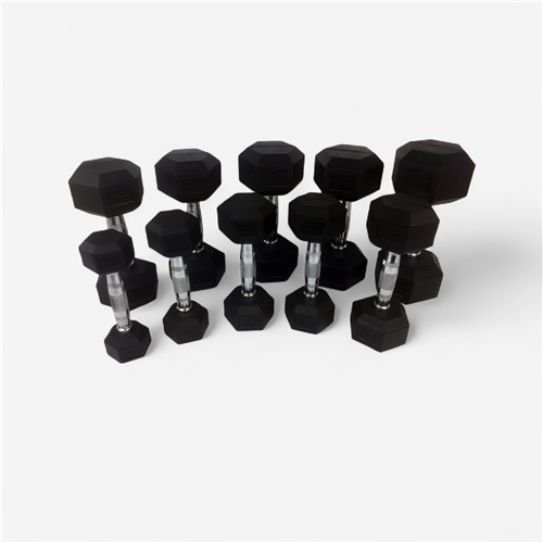 Kit haltères musculation Tunturi - Set d&#039;haltères hexagonales 1 à 10 kg