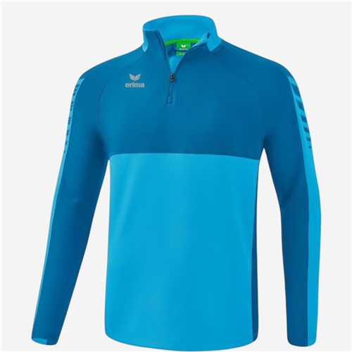 Sweat Shirt Erima Enfant - 1/2 Zip Bleu/Bleu Clair
