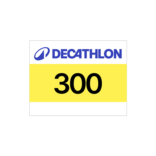 dossards course à pied decathlon jaune 1-300
