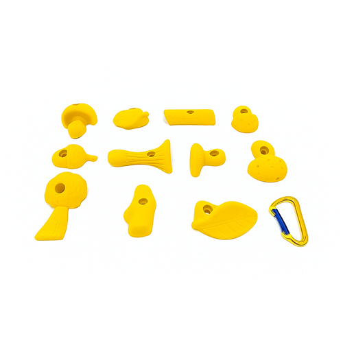53 Prises escalade - PACK ENFANT Jaune(avec visserie)