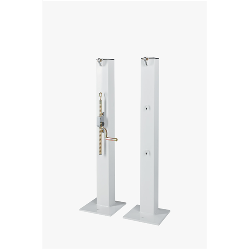 Poteaux de tennis acier carrés 100 mm à platine (la paire)