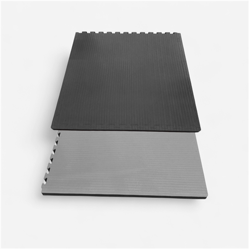 LOT 10 TAPIS PUZZLE 2CM NOIR/GRIS - Mousse EVA recyclée