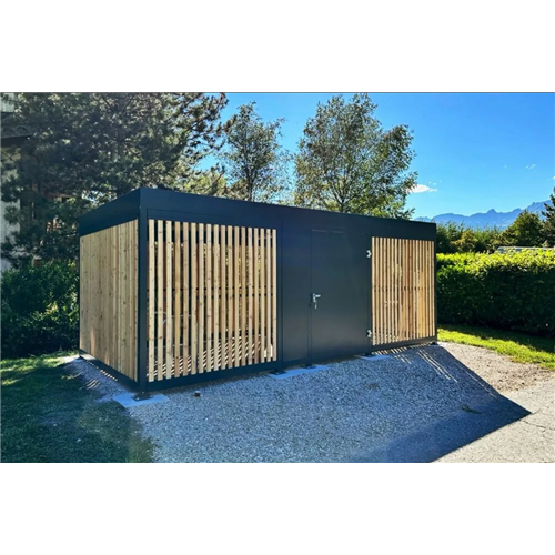 Abri vélos sécurisé Abriplus Mosaïc bois avec serrure à clé