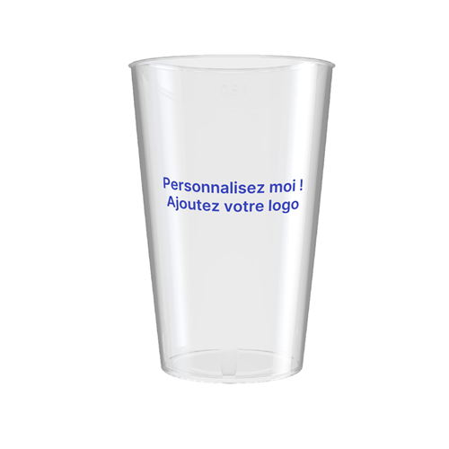 GOBELET PERSONNALISÉ 50/60 CL BORD ROULÉ