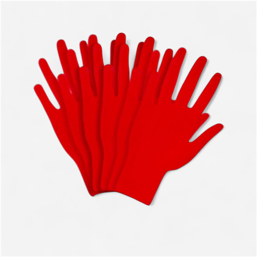 Empreintes sol baby gym Csy Plastique - Lot de 6 mains rouge