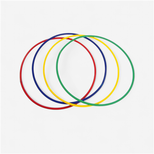 Cerceau lesté piscine Sportifrance - Lot de 4 cerceaux multicolore