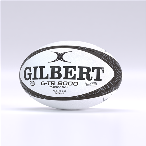 Ballon de rugby entraînement Gilbert G-TR8000 noir Taille 3