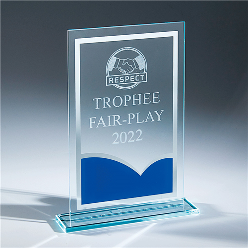 TROPHÉE VERRE 17 CM PERSONNALISÉ