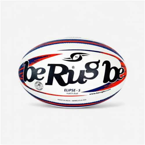 Ballon de rugby Berugbe taille 5 - Elipse Match bleu noir