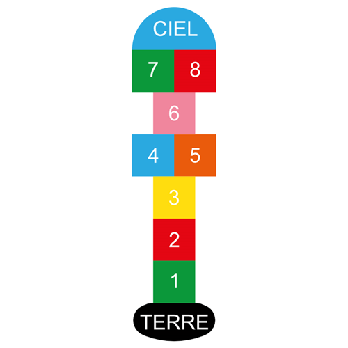 Marelle multi couleurs
