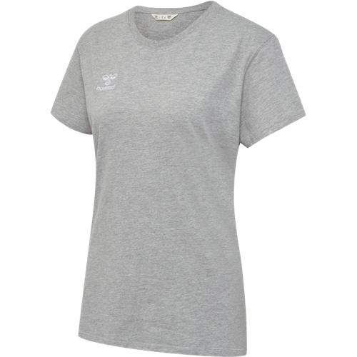 Maillot manches courtes  Hummel Femme - Coton Gris