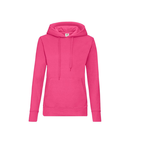 SWEAT CAPUCHE FEMME ROSE FUCHSIA