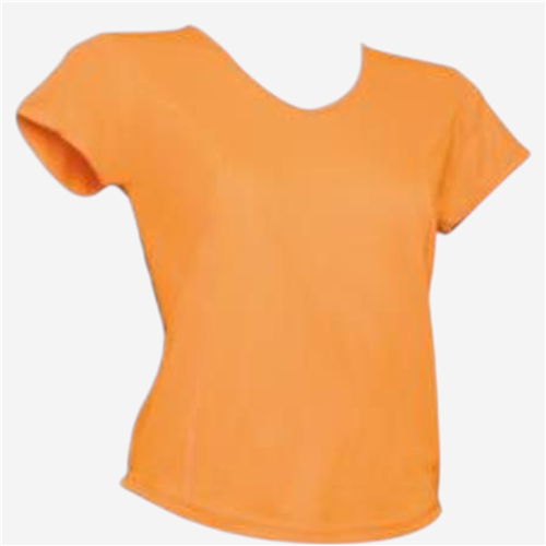 Tee shirt manches courtes femme Acqua Royal - Respirant Orange Fluo 
