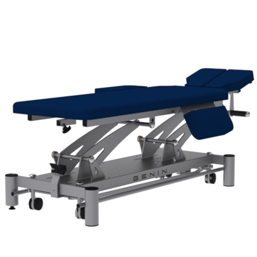Table de massage ostéo - Table 2 plans repose-bras têtière écartable bleu saphir