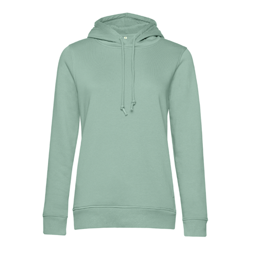 SWEAT CAPUCHE ORGANIC FEMME VERT D'EAU