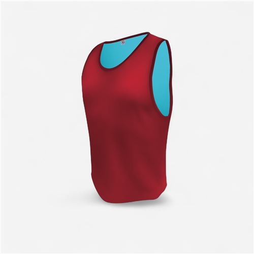 Chasuble rugby réversible Junior - Rouge/bleu