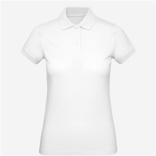 Polo femme B&C - Organic Blanc 
