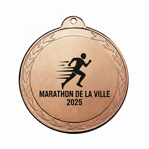 MÉDAILLE BRONZE MÉTAL 70 MM PERSONNALISÉ