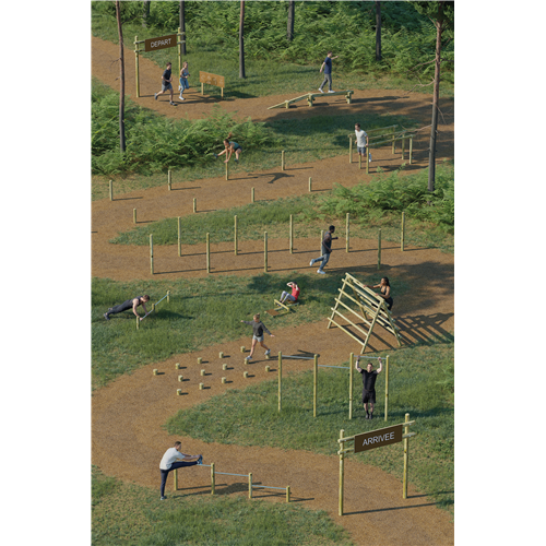 Parcours extérieur Loisirs Amenagements - Parcours sportif complet B 