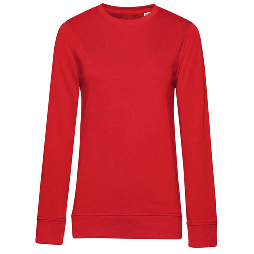SWEAT COL ROND ORGANIC FEMME ROUGE