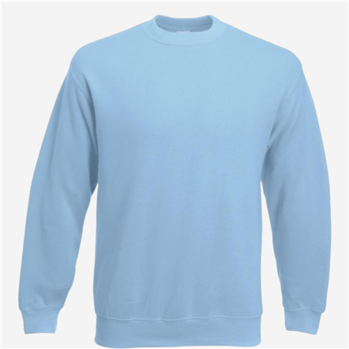 Sweat Shirt mixte Fruit Of The Loom - Bleu Ciel