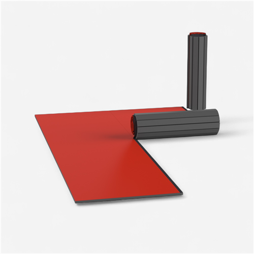 Tapis de sol combat 1m2 x5cm Sportcom - Flexiroll Lisse rouge