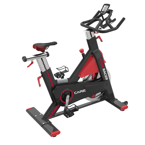 Vélo spinning fitness - CARE FITNESS Club Racer Magnetic noir rouge