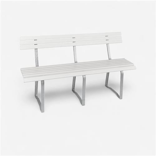 Banc tennis Vw - Banc 2M Blanc Avec Dossier 