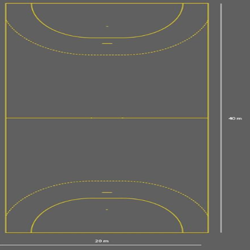 Terrain de Handball en thermocollé aux dimensions officielles 40*20 m