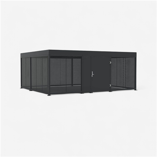 Abri vélo sécurisé Abriplus Mosaïc - Tôle perforée et serrure à clé